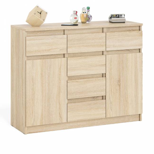 Комод с ящиками и дверками Мори МК1200.4 цвет дуб сонома