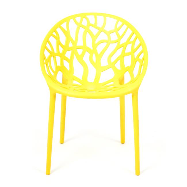 Стул Буш/Bush (мод.017)/1 шт. в упаковке пластик, 60х58,5х80см, желтый желтый пластик