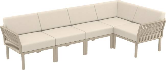Комплект пластиковой мебели Portofino Lounge Corner бежевый, бежевый