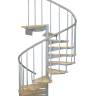 Винтовая лестница ЛЕС-1,8 высота 2700-2925, Серый, Сосна Винтовая лестница ЛЕС-1,8 высота 2700-2925, Серый, Сосна