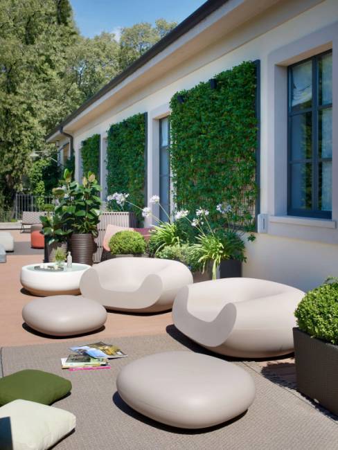 Пуф пластиковый Chubby Low Standard тортора 850х750х300 мм