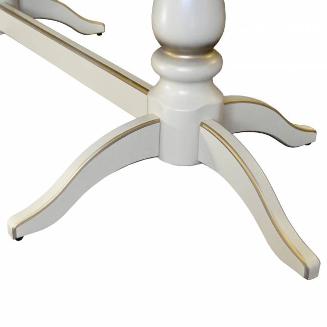 Стол обеденный Тарун 5 раздвижной слоновая кость/золото 190/250*84