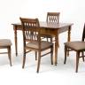 Обеденная группа Вивальди 120 со стульями Рич/ ромб коричневый, Орех Обеденная группа Вивальди 120 со стульями Рич/ ромб коричневый, Орех