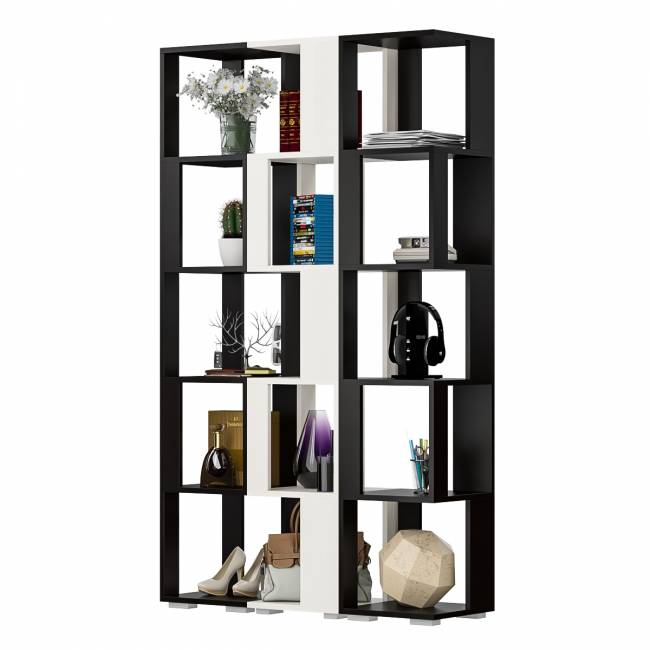 Комплект их 3-х открытых стеллажей цвет венге/дуб лоредо