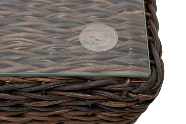 "Капучино" журнальный столик из искусственного ротанга (гиацинт), цвет коричневый "Капучино" журнальный столик из искусственного ротанга (гиацинт), цвет коричневый