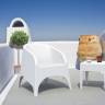 Столик плетеный для шезлонга GT 1009 белый 450х450х450 мм