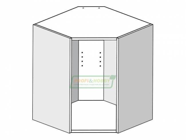 Шкаф угловой (корпус) 610х610х720