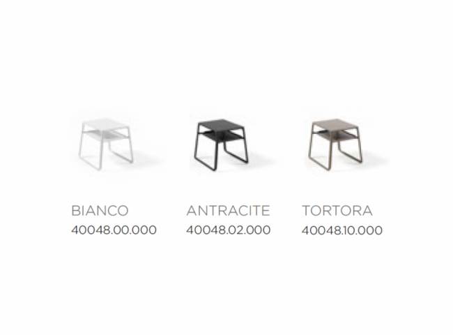 Столик пластиковый для лежака Pop белый 440х395х385 мм