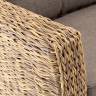 "Капучино" диван из искусственного ротанга (гиацинт) двухместный, цвет соломенный