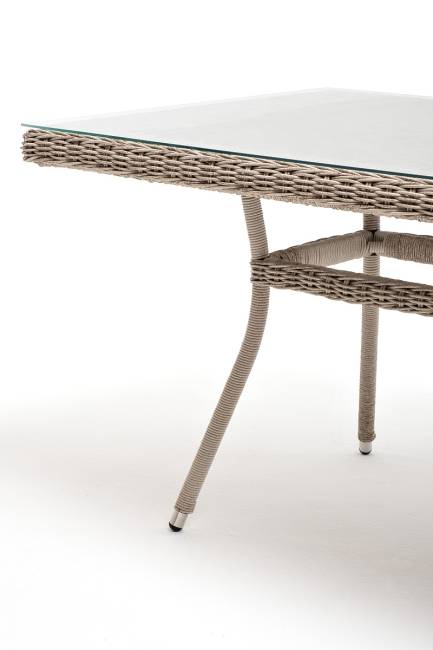 "Латте" плетеный стол из искусственного ротанга 200х90см, цвет бежевый