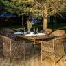 "Амароне" обеденная группа из искусственного ротанга на 6 персон, цвет коричневый "Амароне" обеденная группа из искусственного ротанга на 6 персон, цвет коричневый