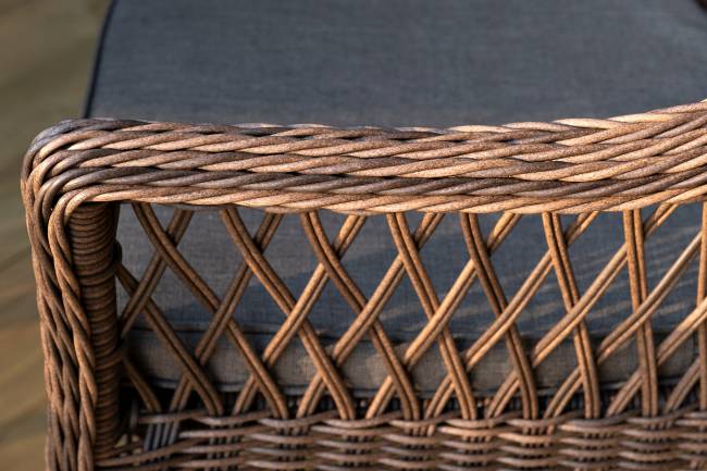 "Амароне" обеденная группа из искусственного ротанга на 6 персон, цвет коричневый "Амароне" обеденная группа из искусственного ротанга на 6 персон, цвет коричневый