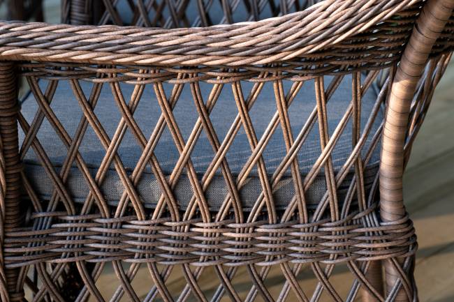 "Амароне" обеденная группа из искусственного ротанга на 6 персон, цвет коричневый "Амароне" обеденная группа из искусственного ротанга на 6 персон, цвет коричневый