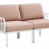 Диван пластиковый с подушками Komodo 2 белый, розовый 1490х780х900 мм