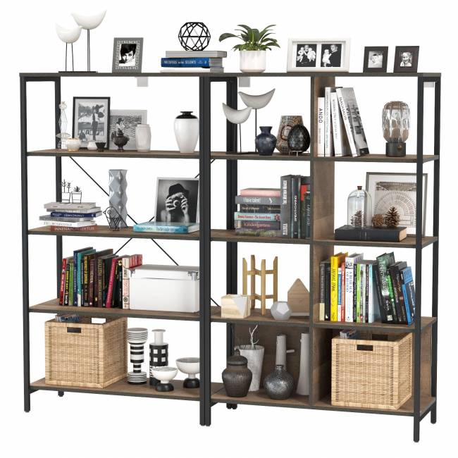 Открытый стеллаж с полками и стеллаж Трувор 13.151.02 цвет дуб гранж песочный/интра