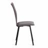 Стул обеденный Ля Русс/La Rousse велюр, серый/черный, 29, 49х50х93 серый флок