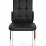 Стул Эльфо/Elfo (мод.35) металл/экокожа, 45х53х100х47см, хром/черный (Комплект из 4 шт.) хром/черный металл/экокожа