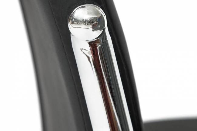 Стул Эльфо/Elfo (мод.35) металл/экокожа, 45х53х100х47см, хром/черный (Комплект из 4 шт.) хром/черный металл/экокожа