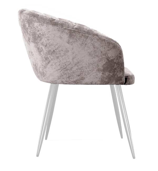 Стул DikLine 442 поворотный, M02 бежевый, ножки белые