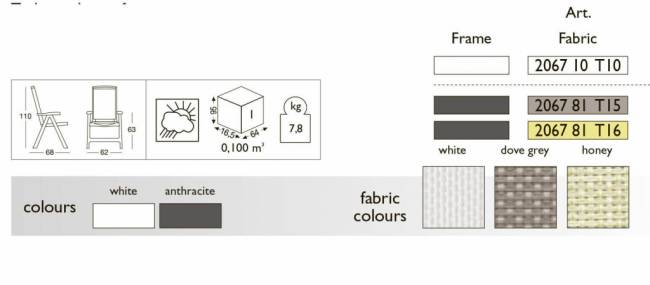 Кресло-шезлонг пластиковое Esmeralda Lux антрацит, тортора 620х680х1100 мм Кресло-шезлонг пластиковое Esmeralda Lux антрацит, тортора 620х680х1100 мм