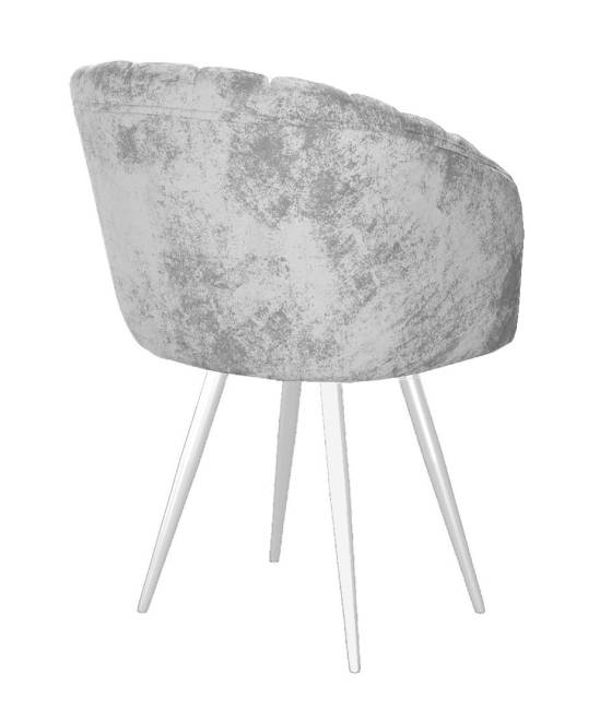 Стул DikLine 442 поворотный, M13 светло-серый, ножки белые