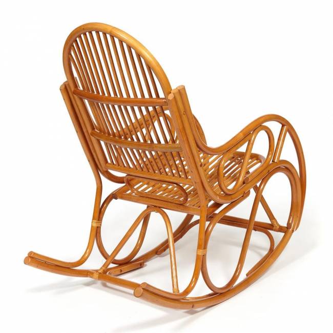 Кресло-качалка Виенна/Vienna (разборная) /без подушки/ натуральный ротанг, 58х133х102см, коньячный коричневый ротанг top quality