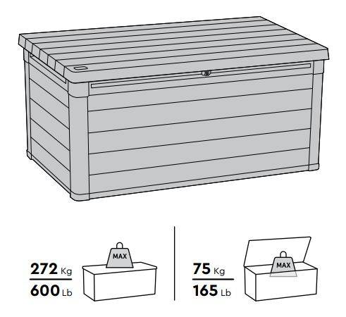 Сундук Кортина (Cortina box 570L) 570л, графит Сундук Кортина (Cortina box 570L) 570л, графит