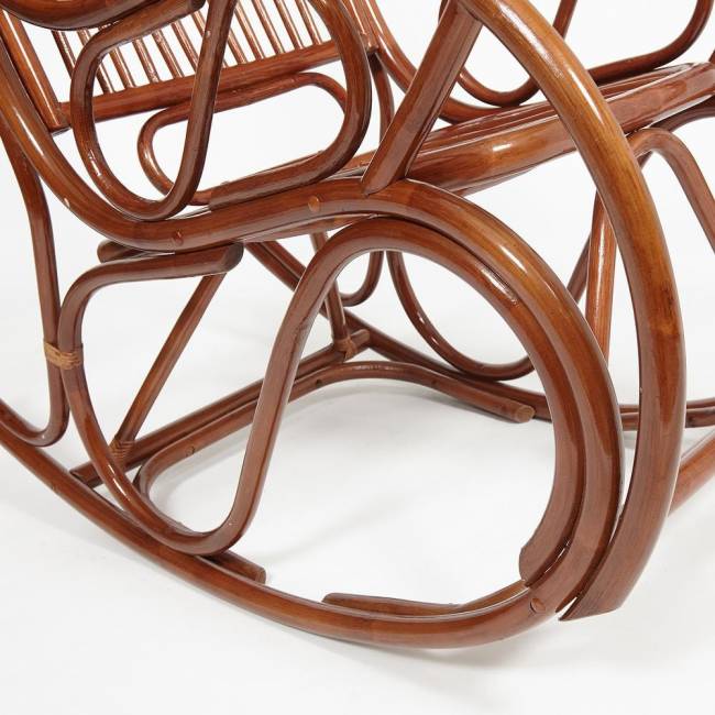 Кресло-качалка Виенна/Vienna (разборная) /без подушки/ натуральный ротанг, 58х133х102см, пекан орех орех ротанг top quality