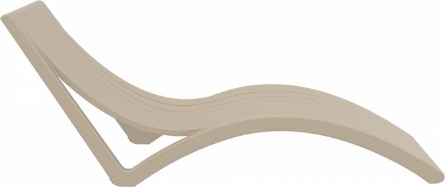 Шезлонг-лежак пластиковый Slim бежевый 1800х720х700 мм