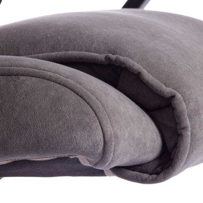 Кресло Бергамо/Bergamo хром (22) флок , серый, 29 серый флок