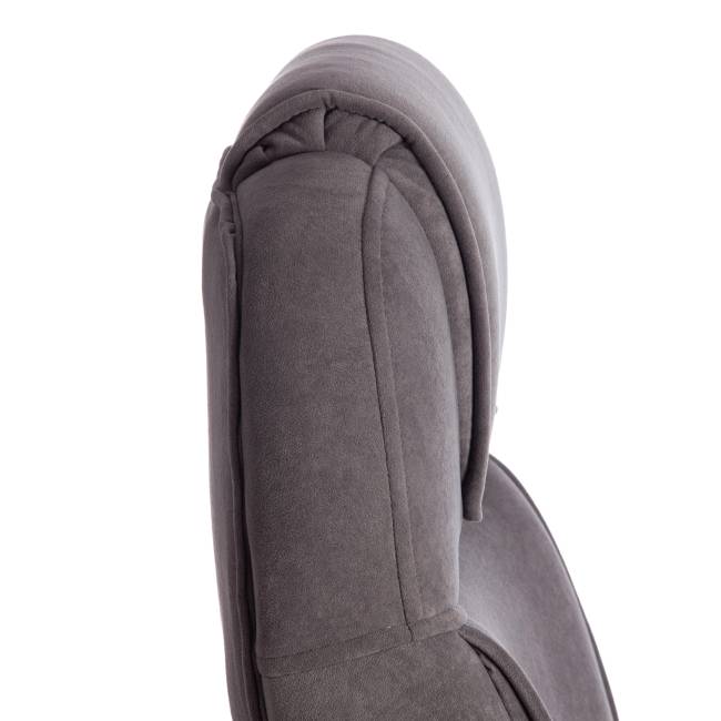 Кресло Бергамо/Bergamo хром (22) флок , серый, 29 серый флок