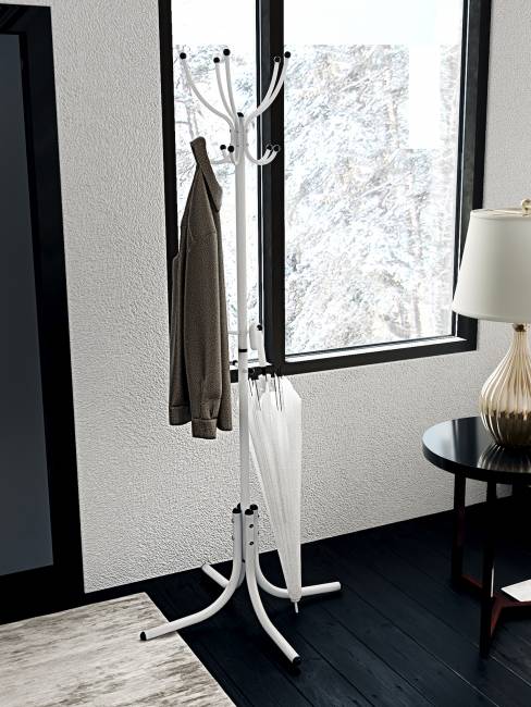 Вешалка напольная М 10 белый