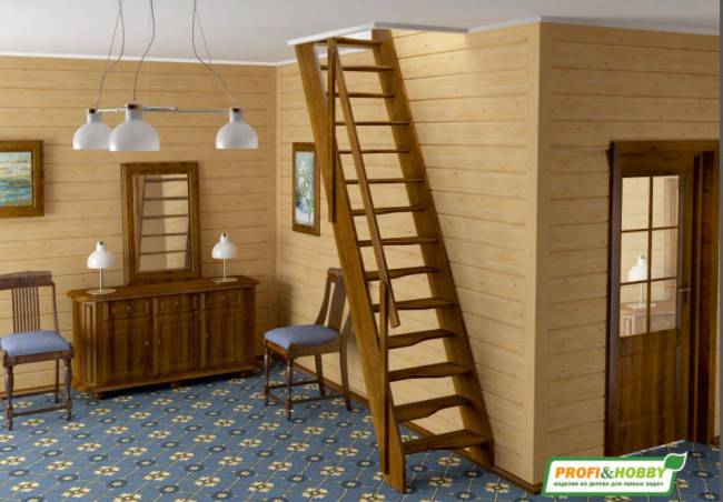 Деревянная лестница К-007м/40