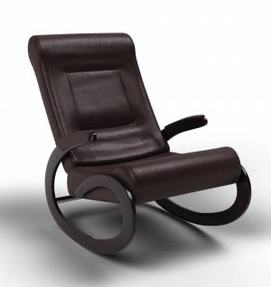 Кресло-качалка Мальта, экокожа венге