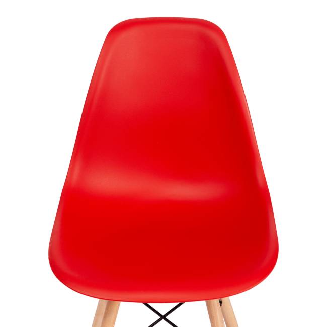Стул Синди Имс/Cindy Eames (мод.001)/1 шт. в упаковке дерево бук/металл/сиденье пластик, 51х46х82.5см, красный красный/red дерево бук/металл/сиденье пластик