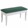 Банкетка Вивальди М с ящиком белый, ткань зеленый