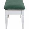 Банкетка Вивальди М с ящиком белый, ткань зеленый