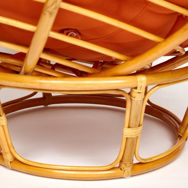 Кресло Папасан/Papasan (23/01 W) /с подушкой/ диаметр подушки 122см, 115х101х104см, медовый, ткань оранжевый, с 23 Honey (мед) Кресло Папасан/Papasan (23/01 W) /с подушкой/ диаметр подушки 122см, 115х101х104см, медовый, ткань оранжевый, с 23 Honey (мед)