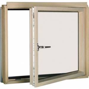 Мансардное окно FAKRO BDR P2 Lux (правое+откидное), однокамерный триплекс, дерево 78х95