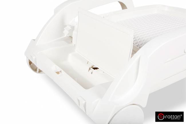 Шезлонг B:rattan МАЙАМИ / MIAMI складной, белый (дисконт)