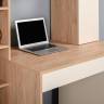 Компьютерный стол с системой хранения Комфорт 12.71 цвет гикори рокфорд натуральный/сатин