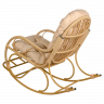 Кресло качалка с подножкой из искусственного ротанга, бамбук