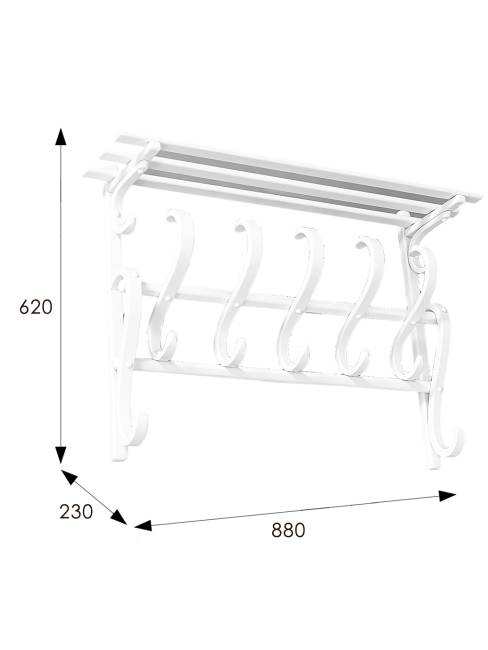 Вешалка настенная В 7Н белый