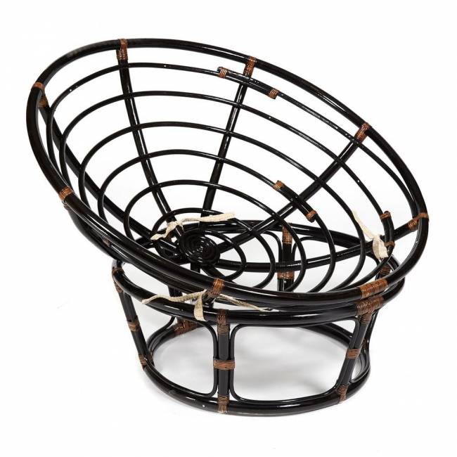 Кресло Папасан/Papasan (23/01 W) /с подушкой/ 115х101х104см, античный черно-коричневый, экошерсть коричневый, 1811-5 Antique brown (античный черно-коричневый) Кресло Папасан/Papasan (23/01 W) /с подушкой/ 115х101х104см, античный черно-коричневый, экошерсть коричневый, 1811-5 Antique brown (античный черно-коричневый)