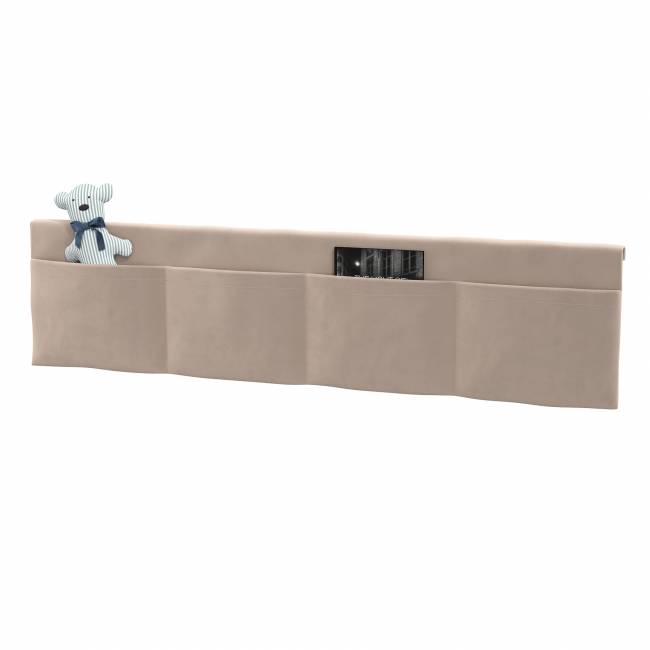 Накладка-карман для кроватей Джастин ткань серо-бежевая