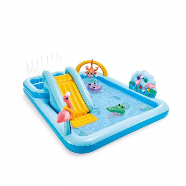 Игровой центр 244х198х71см "Приключения в джунглях" с разбрыз, горк и игруш, 493л, до 81кг, от 2 лет