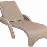 Шезлонг пластиковый GS 1009 (Fiji) бежевый 1870x730x340 мм