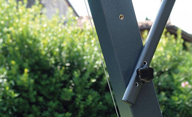 Зонт профессиональный 3х3 м Napoli Braccio антрацит, слоновая кость 3000х3000 мм