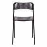 Стул Адде/Adde (мод.C-049) металл/пластик, 39х49х78см, черный  (Комплект из 8 шт.) черный металл/пластик