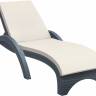 Шезлонг пластиковый с матрасом GS 1009 (Fiji) антрацит, слоновая кость 1870x730x340 мм Шезлонг пластиковый с матрасом GS 1009 (Fiji) антрацит, слоновая кость 1870x730x340 мм